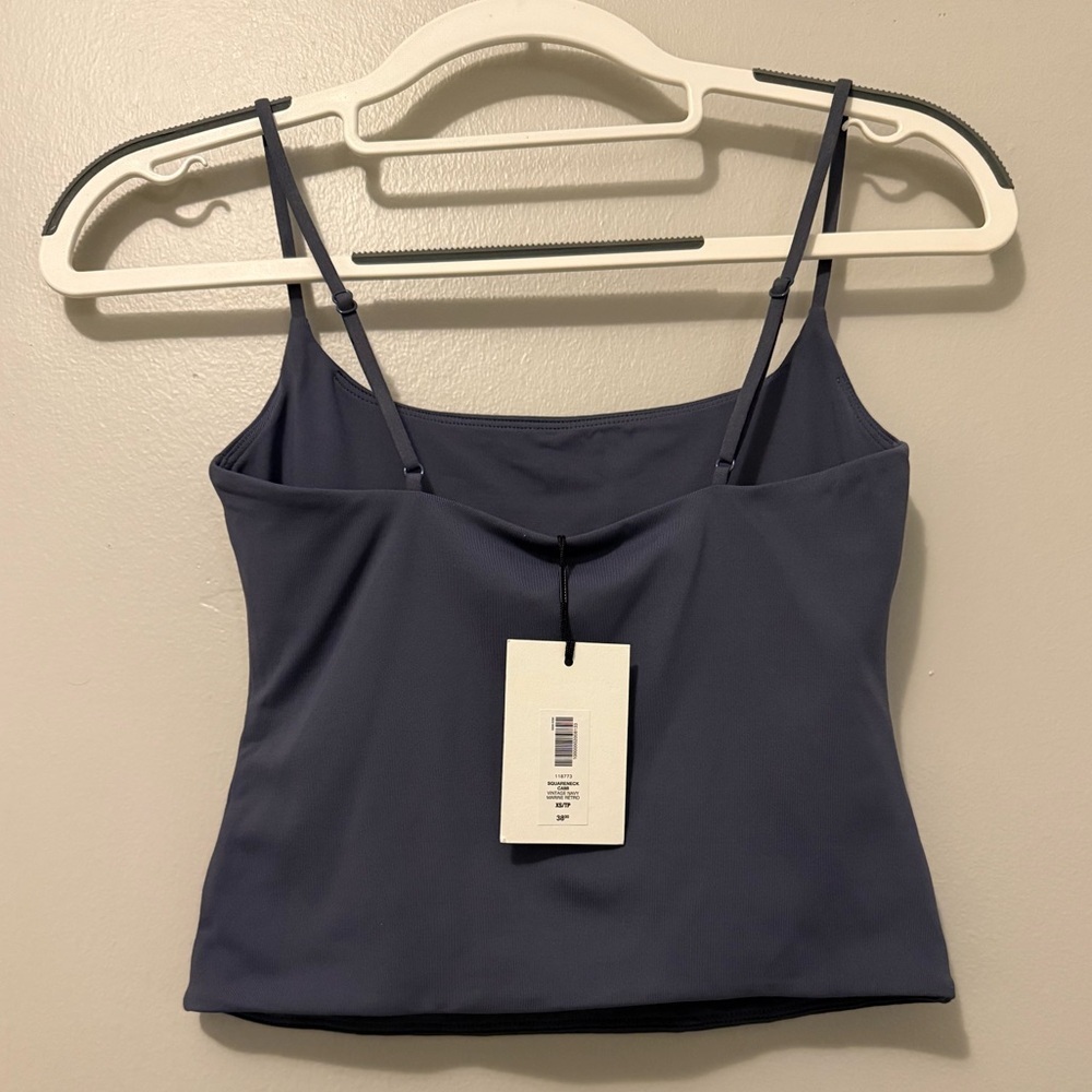 Aritzia Original Contour Squareneck Cami Tank | Vintage Navy | NWT - Picture 5 of 9